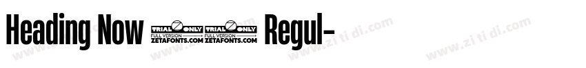 Heading Now 34 Regul字体转换